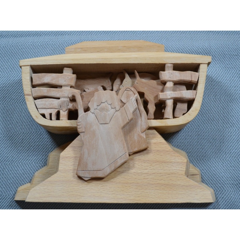 Noah's Ark Wooden 7" W x 2" D x 6" T